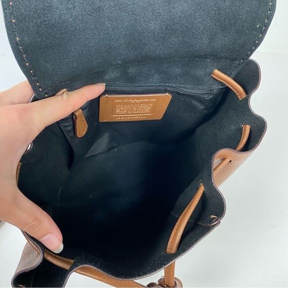 Coach Derby Brown Pebble Leather Bucket Mini Backpack Minimalist CapsuleWardrobe - Picture 9 of 14